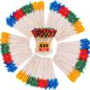 400PCS Fancy Toothpicks for Appetizers, 2.6IN Appetizer Picks for Cocktail Party Drinks Fruit Sandwiches, Decor Charcuterie Boards Accessories, Skewers for Appetizers,Frill Toothpicks for Food