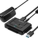 Alxum SATA IDE to USB-C Hard Drive Adapter with Power, SATA Adapter External Hard Disk Reader for 2.5/3.5 inch IDE