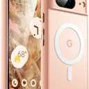 JETech Magnetic Case for Google Pixel 8 6.2-Inch 2023, Compatible with MagSafe, Translucent Matte Back Shockproof Phone Cover (Rose)