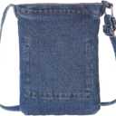 AOCINA Small Denim Purse Blue Jean Purse Shoulder Bag Denim Crossbody Bags for Women