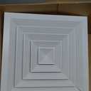 PATIKIL 11" x 11" Square Ceiling Diffuser,Aluminum Square Vent Cover HVAC Ceiling Diffuser for HVAC System Horizontal Flow Duct Industrial Home Office,White, 14" x 14" Ducting Opening Size