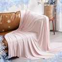 PHF Reversible Double Cooling Blanket Throw Size, Soft Arc-Chill Q-Max>0.5 Thin Summer Throw for Hot Sleepers,Breathable Lightweight Portable Silky Durable Single Layer for Home Office Travel Car,Pink