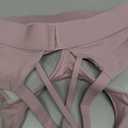 Nabawa Sports Bra for Women Unpadded Medium Support Criss Cross Back Strappy Sports Bras Seamless High Impact Yoga Workout Bra Gym Activewear Top, Pink ,Medium