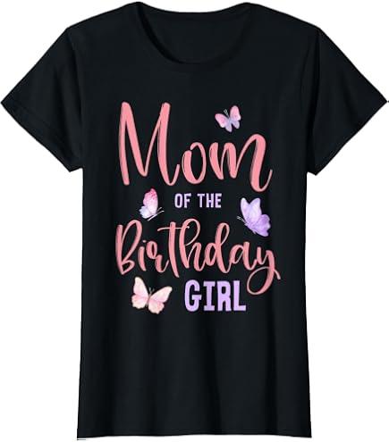 Birthday Girl Butterfly Party Child Kid Matching Family T-Shirt, Large