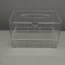 MyGift Modern Clear Acrylic Facial Tissue Dispenser Holder with Pull-Out Drawer for Makeup Cosmetics and Accessories, Vanity Countertop Bathroom Supplies Caddy