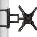 ELIVED Pillar TV Mount for Most 26"-60" TVs, Column TV Mount for Gazebo Patio Pergola, No Drill Full Motion tv Bracket Swivel and Tilt, Fits Multi-Shaped Poles, Max VESA 400x400mm, 77 Lbs. YD0084