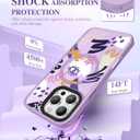 2 x GVIEWIN Magnetic for iPhone 16 Pro Max Case Compatible with Magsafe, [Screen & Camera Lens Protector] Fashion Pattern Translucent Shockproof Phone Cover for 16 Pro Max 6.9" (Art Eye/Purple)