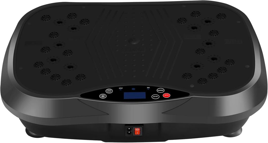 Vibration Plate Exercise Machine - Full Body Workout Vibration Platform with Loop Bands & Remote Control for Home Fitness & Weight Loss & Muscle Toning