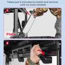 KEMIMOTO Hard Coated Rear Window, Pre-installed Back Windshield Compatible with Polaris Ranger XP 1000/Crew 2017-2026, Polaris Ranger 1000/Crew 2020-2026, Ranger XP 900/Crew 2013-2019