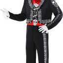 Morph Day Of The Dead Costume For Men, Mariachi Costume Men, Dia De Los Muertos Costumes For Adults, Halloween Costumes Adult. XXX Large