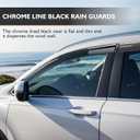 Rain Guards Window Visors 4Pcs Chrome for Honda CR-V 2017-2022 | Cars Vent Deflector Car Accessories Shatterproof Out-Channel Window Deflectors