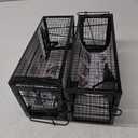 2-Pack Rat Traps Humane Live Mouse Vole Chipmunk Trap Cage for Indoors and Outdoors (Black)