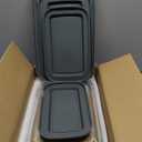 8-Piece Deep Glass Baking Dish Set with Plastic lids,Rectangular Glass Bakeware Set with Lids, Baking Pans for Lasagna, Leftovers, Cooking, Kitchen, Freezer-to-Oven and Dishwasher, Gray