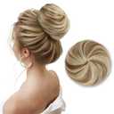 SARLA Hair Bun Extension Synthetic Drawstring Updo Fake Ballet Bun for Women Lady Donut Chignon Bahama Beige