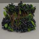 Yunsailing 30 Pcs Artificial Blue Berry Stems Bulk, 9.8 Inch Faux Berry Picks with Green Leaves, Fake Short Branch Fruit Flower for Tree Garland Home Wedding DIY Party Decoration(Blue)