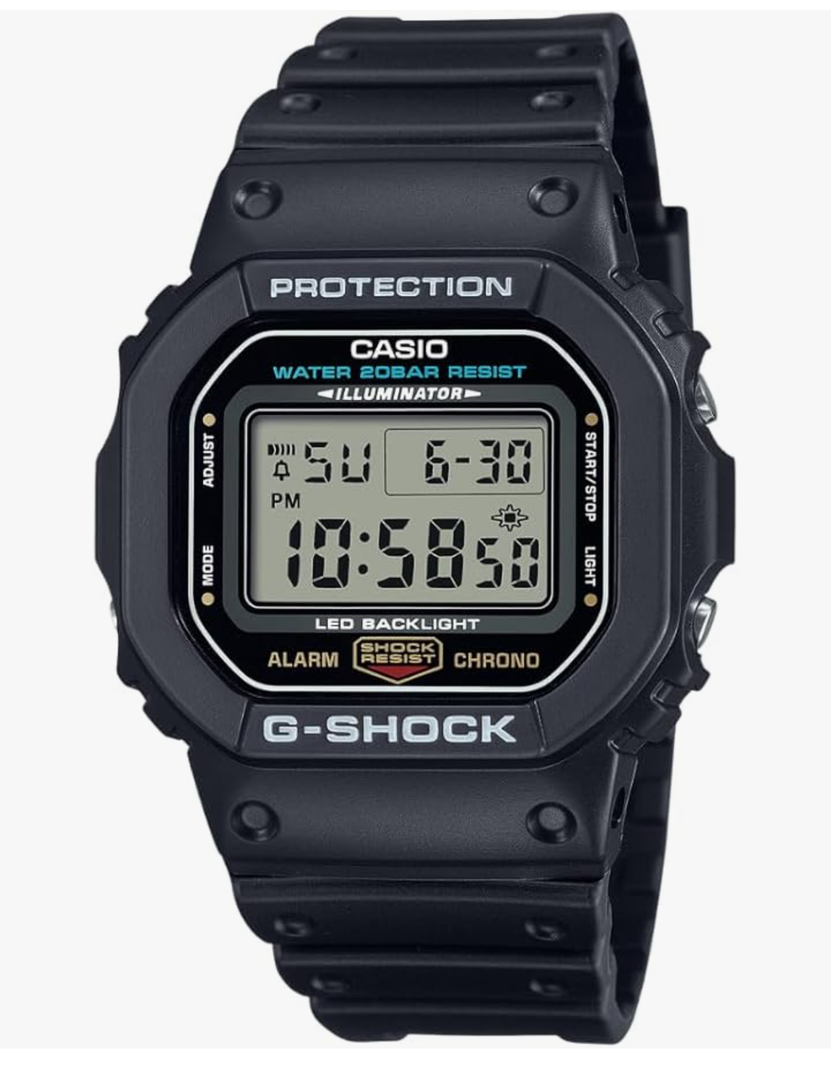 Casio Men's G-Shock Quartz Watch with Resin Strap, Black, 20 (Model: DW5600UE)