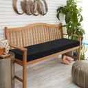 FUNHOME Outdoor Cushion Covers,54" x 18" x 3", No Insert! Patio Cushion Covers Replacement for Outdoor Furniture,Water Resistant Patio Bench Loveseat Covers 1 Pack, Black(Covers ONLY)