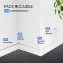 EVEO Cable Hider - One Cord Hider 300 Cord Cover Wall Cable Hider, Cable Concealer, Wire Hiders for TV on Wall. Cable Management, Cord Hider Cable Raceway Wire Covers for Cords (White, Small)
