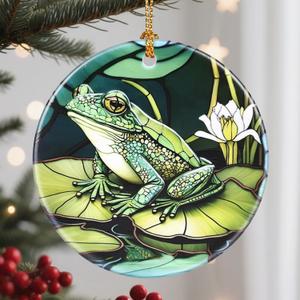 Christmas Ornaments, Frog Ornament, Christmas Tree Ornaments, Xmas Decorations, Holiday Decorations, Gifts for Frog Lovers, Holiday Party Gifts, and Xmas Gift Ideas