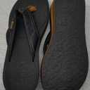 ONCAI Womens Platform Wedge Flip Flops Trendy Dressy Womans Summer Flatform Sandals with Comfortable Walking Outdoor Rubber Soles (US Size 5-11) (7, Black/Khaki(regular Size))