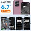 Miracase for iPhone 15 Pro Max Case, [with 2X Screen Protectors], Compatible with MagSafe, Liquid Silicone Case Shockproof Drop Protection Phone Case for 15 Pro Max, Blackcurrant Magnetic