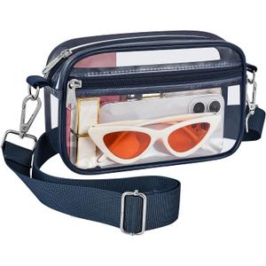 Bagenius Clear Bag for Stadium Events Clear Messenger Bag Clear Purse for Concert and Sport Events