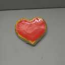 JarThenaAMCS 40Pcs Valentine's Paper Plate Gold Foil Heart Disposable Dessert Plate Red Dinnerware Plate for Wedding Anniversary Party Supplies, 7.3 In