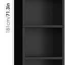 FOTOSOK 8-Tier Media Tower Rack, 11.6 X 9.3 X 70.9 Inches CD DVD Slim Storage Cabinet with Adjustable Shelves, Tall Narrow Bookcase Display Bookshelf for Home Office, Black