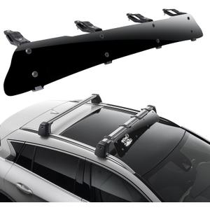 41"/44" Roof Rack Fairing, Aerodynamic Wind Fairing, 95% Less Wind Noise, Fits Most Factory Bars, 4 Clamps for Secure Fit, Windshield Fairing for Roof Racks (44in)