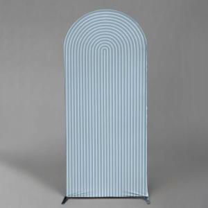 FiVan Ripple Arch Backdrop Cover Elastic Spandex Curved Top Background for Girl Birthday Baby Shower Wedding Bridal Shower Party Decoration (6x2.6FT,FUS-Arch-GX-433)