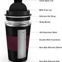 KETIEE Travel Mug 12oz, Insulated Coffee Mug with Leakproof Lid, Travel Coffee Mug Vacuum Stainless Steel Double Walled Reusable Coffee Cup for Hot and Iced Coffee Tea Water, 12.8 Ounces