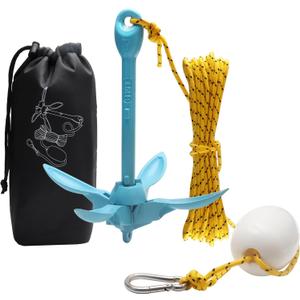 Kayak Anchor Boat Anchor for Kayaks, Canoes, SUP Paddle Boards & Jet Skis, Folding Anchor with 40ft Anchor Tow Rope and Carrying Bag