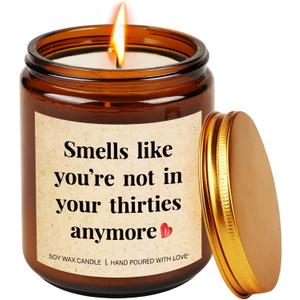 30th Birthday Candle Gifts - Lavender Scented Soy Candle - Handmade 30th Birthday Decorations for Women Men, 1995 Birthday Gift Ideas for Her, Mom, Friends