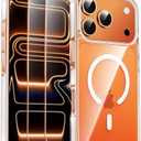 SMARTDEVIL Magnetic MagSafe Case for iPhone 17 Pro Max, Strong Magnetic Clear Shockproof Cover with 2 Screen Protectors, Ultra-Slim Anti-Yellowing Phone Case-White Pack of 2