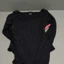 PUMIEY Women's Scoop Neck Long Sleeve Bodysuit Body-hugging Sexy Tops Smoke Cloud Collection, S