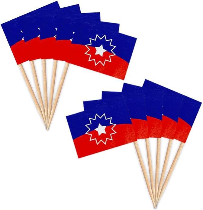 ZXvZYT Juneteenth Flag Juneteenth Toothpick Flags,Small Mini June 19th 1865 Black History Month Cupcake Toppers Stick flags - Country Party Cocktail Fruit Decoration(100 Pcs)