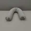 Dot&Dot Twist Memory Foam Travel Pillow for Airplanes - Travel Neck Pillow for Sleeping - Airplane Pillow for Neck Support, Chin, Lumbar and Leg - Adjustable, Bendable Neck Roll Pillow (Gray)