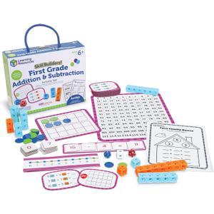Learning Resources Skill Builders! First Grade Addition and Subtraction - Math Manipulatives, Number Recognition Skills, Classroom Must Haves, Teaching Materials, Back to School Essentials