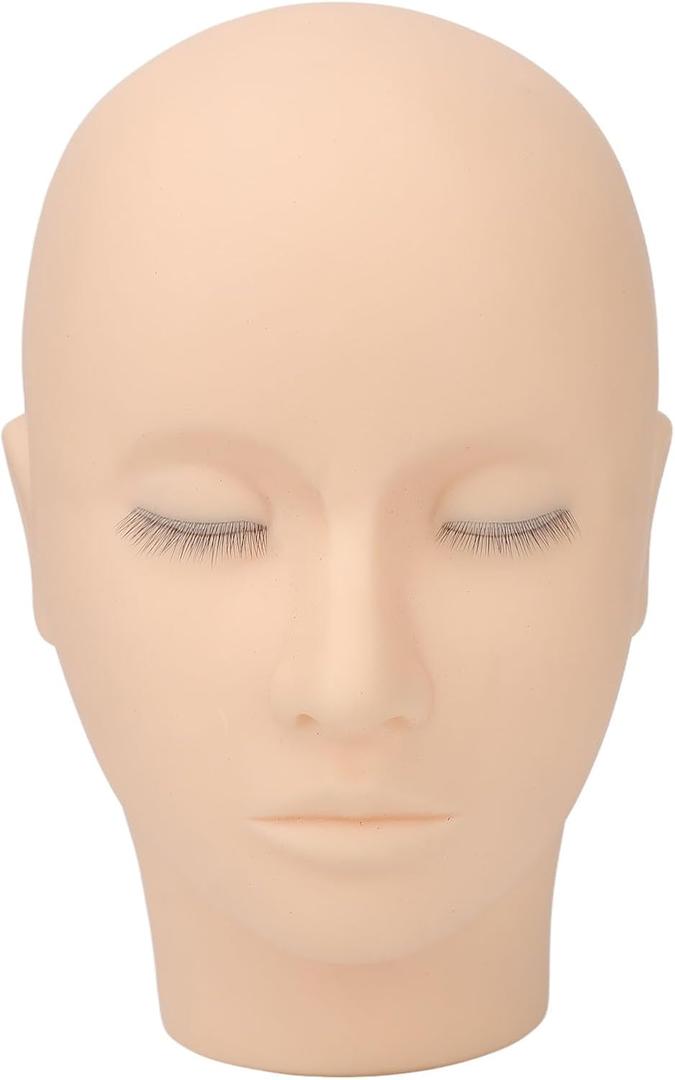 Lash Mannequin Head, 3 Layers Silicone, Eyelash Extension Training & Makeup Practice Doll Face Head