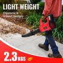 Leaf Blower Cordless, Electric Cordless Leaf Blower with 2 * 4.0Ah Battery Powered, Blowers for Lawn Care, Blower with Extension Nozzle, Battery Powered Blowers Leaf Cordless