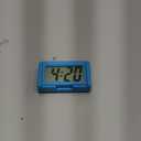 Augeny Mini Car Digital Clock, Adhesive Electronic Small Clock with Clear LCD Screen Bracket Function, Auto Digital Clock Stick On Dashboard, Universal Vehicle Clock Accessories (Blue)