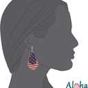 Aloha Earrings American Flag Clip Earrings-USA Flag Clip Earrings-Star Clip Earrings-Fourth 4th of July Clip Earrings