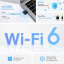 TP-Link Nano USB WiFi 6 Adapter for PC(Archer TX20U Nano) - AX1800 2.4G/5G Dual-Band Wireless Network Transceiver Adapter for Desktop PC, OFDMA, MU-MIMO, WPA3, Travel Size, Supports Windows 11/10