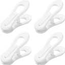 Otylzto 20 Pcs Multi-Purpose Clips for Hangers, White Clothes Hanger Clips, Standard Plastic Hanger