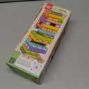 Nene Toys Wooden Tumble Tower Game with Animals & Colors, 4-in-1 Educational Family Board Game for Kids Ages 3-9, Creativity & Cognitive Skills Booster - Gift for Boys Girls 3+ Years