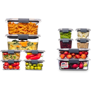 Rubbermaid Brilliance BPA-Free Airtight Food Storage Containers, 24-Piece Set, Easy for Meal Prep, Lunch & Leftovers