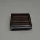 Vent Systems 4'' Inch Brown Air Vent Cover, Dryer Vents and Bathroom Exhaust Vent Pipe, Louvered Outdoor Dryer Vent Cover Opening Flap Vent, Keeps Out Insects, Birds and Rodents