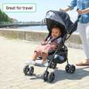 Ingenuity 3D Mini Convenience Stroller Lightweight Stroller with Compact Fold, Multi-Position Recline, Canopy with Pop Out Sun Visor and More Umbrella Stroller for Travel and More, Gray