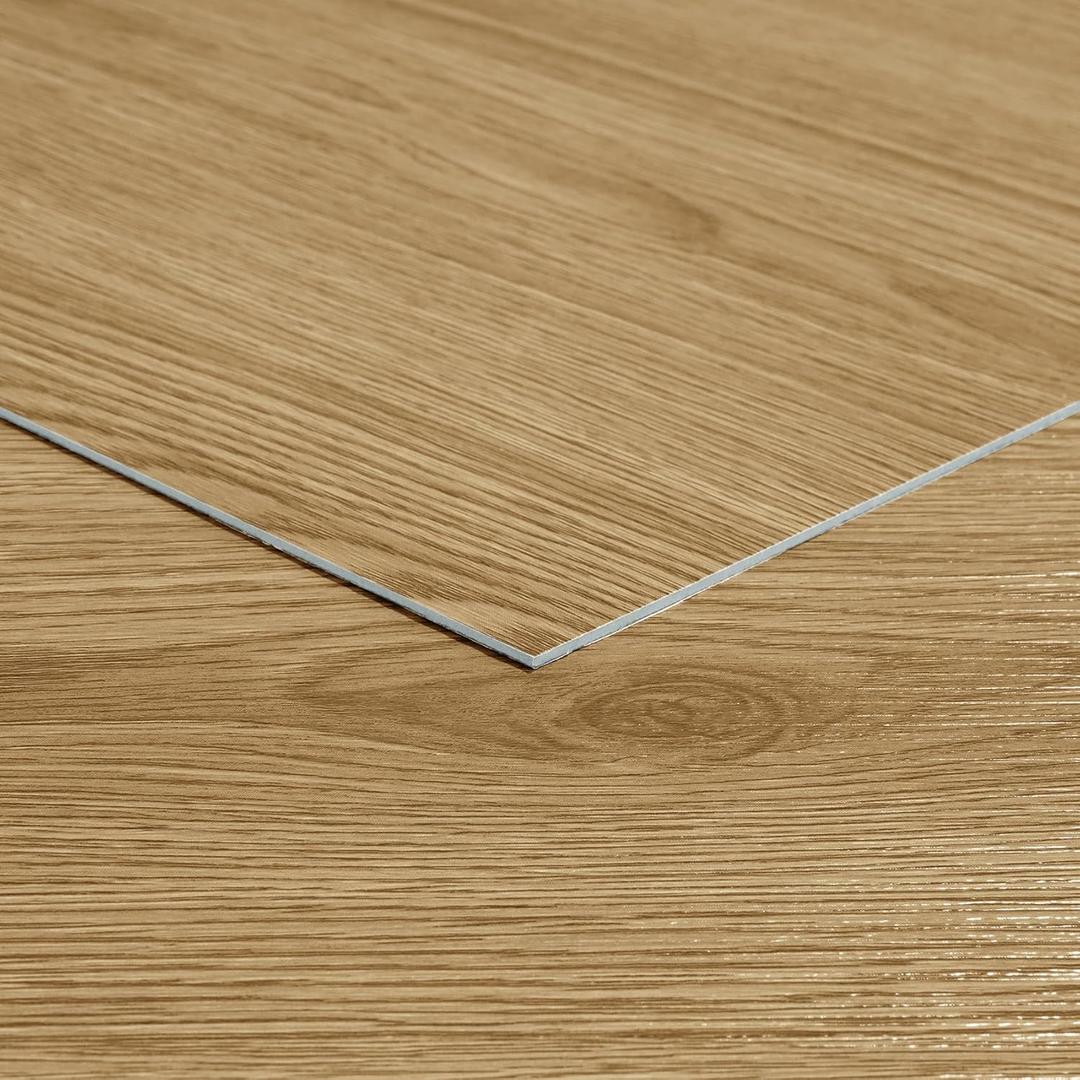 Livelynine 32-Sheets Oak Wood Flooring Peel and Stick Floor Tile Waterproof Honey Oak Sheet Vinyl Flooring Tiles 12x12 Kitchen Flooring Laminate RV Flooring Squares Renter Friendly Floor Stickers