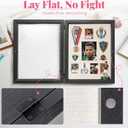 HOUSE DAY 11x14 Shadow Box Frame, Front Open Magnetic Shadow Boxes Display Cases with Linen Back, Pins, for Photos or 3D Itmes Under 9x12, Tabletop or Wall Mount Display Case for Memorabilia, Black